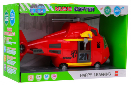 Helikopter z Dźwiękami Czerwony