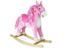 Koń Na Biegunach Różowy z Lokami Dźwięki Rusza Pyskiem Ogonem 74 cm