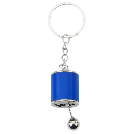 Brelok Metalowy Do Kluczy Skrzynia Biegów Ruchoma Niebieski