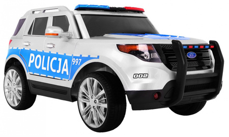 Auto SUV Policja na akumulator dla dzieci + Syreny + Światła + Megafon + Pilot