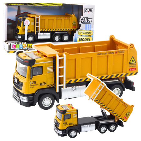Samochód Budowlany Ciężarówka Wywrotka Żółta