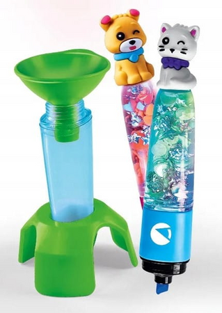 Idea Art Zestaw Mini Fabryka Markerów Zakreślaczy Słodkie Pupile Pies i Kot Clementoni 18166