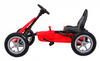 Gokart STAR na pedały dla dzieci 3+ Czerwony + Regulacja siedzenia + Pompowane koła