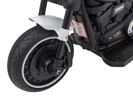 Motorek Chopper FASTER na akumulator dla dzieci Biały + Radio FM + Panel audio + LED