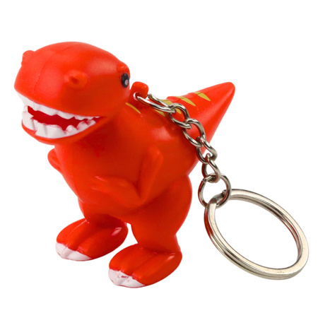Brelok Do Kluczy Plecaka Dinozaur Latarka LED Dźwięki Zielony