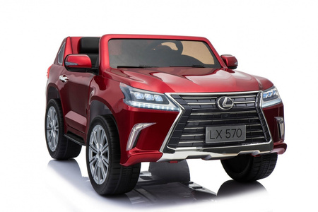 Lexus LX570 Lakierowane Autko dla 2 dzieci Czerwony SUV + Pilot