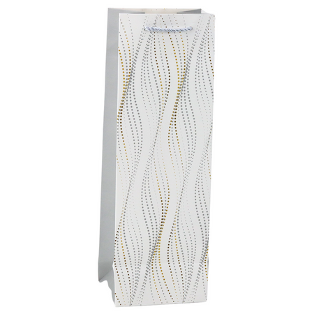 Torba Prezentowa Na Butelkę Połyskujące Fale 35 x 12 x 9 cm