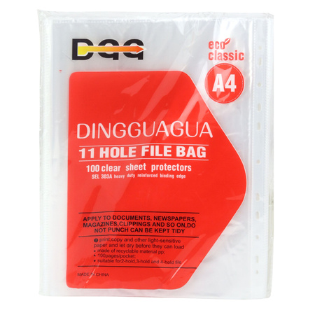 Koszulki Krystaliczne Na Dokumenty 11 Otworów A4 100szt.