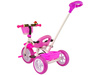 Rower Trójkołowy PRO100 Różowy Koszyk Koła EVA