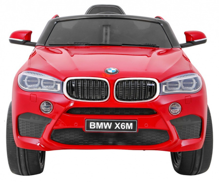 BMW X6M Elektryczne Autko dla dzieci, Czerwony SUV + Pilot
