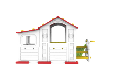 Duży Dom Z Przedsionkiem 4w1 Czerwony Dach