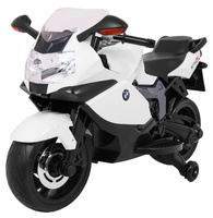 Motor na akumulator BMW K1300S dla dzieci Biały + Kółka pomocnicze + Dźwięki Światła + Wolny Start