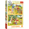 Puzzle - 2x24 - Dzień w ogrodzie - Disney - Kubuś Puchatek - Trefl 34436