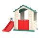 Domek Ogrodowy 3w1 dla dzieci Zielony Dach + Zjeżdżalnia + Koszykówka
