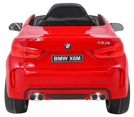BMW X6M Elektryczne Autko dla dzieci, Czerwony SUV + Pilot