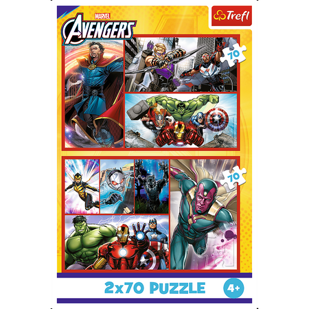 Puzzle - 2x70 - Zostań bohaterem - Avengers - Trefl 34439