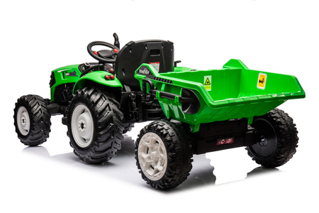 Traktor Na Akumulator HC-306 Z Przyczepą Jasno Zielony 24V