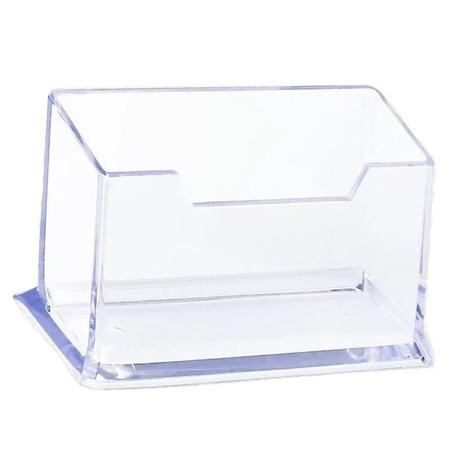 Pojemnik Na Wizytówki Przeźroczysty Transapentny Plastikowy 11cm