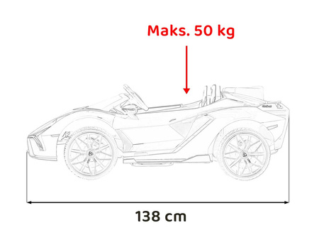 Pojazd Lamborghini SIAN Czerwony