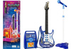 Gitara Elektryczna Struny Mikrofon Wzmacniacz Niebieska