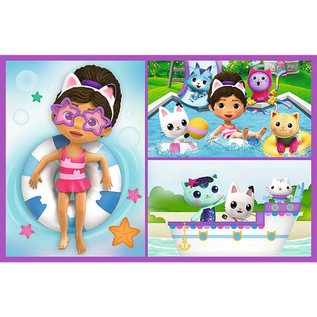 Puzzle - 2x70 - Baw się z Gabby - Koci Domek Gabi - Trefl 34438