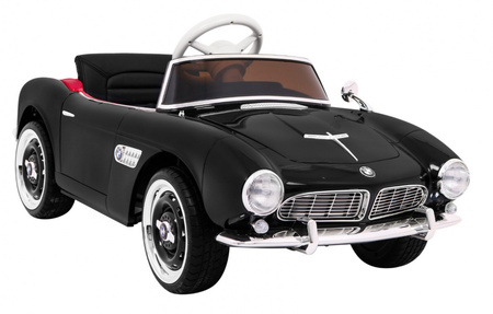 Autko BMW 507 Retro elektryczne dla dzieci Czarny Roadster