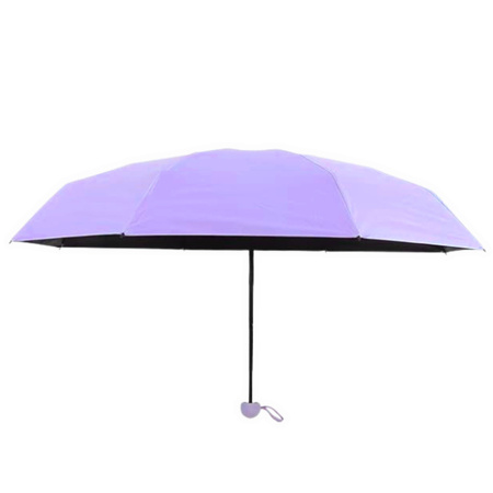 Parasolka Kieszonkowa Składana z Ochroną UV UPF 50+ Etui Fioletowa 90 cm