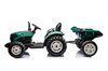 Traktor Na Akumulator HC-306 Z Przyczepą Ciemno Zielony 24V