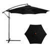 Parasol Ogrodowy Boczny Z Regulacją Pochyłu Pokrowiec 350 x 250cm Czarny