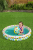 Dmuchany Basen 3w1 dla dzieci 122x20cm Tropikalny BESTWAY + Kółko do pływania + Piłka plażowa