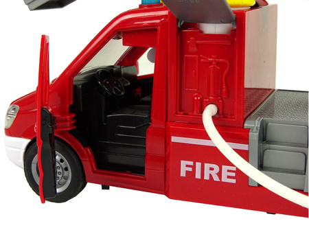 Samochód Ciężarówka Straż Pożarna Czerwona Woda Dźwięki Światła