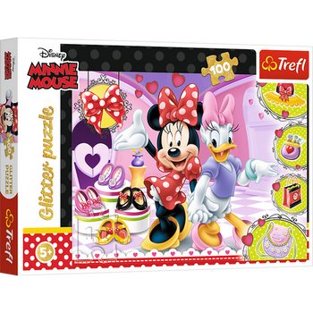 Puzzle - 100 - Myszka Minnie i błyskotki - Trefl 14820