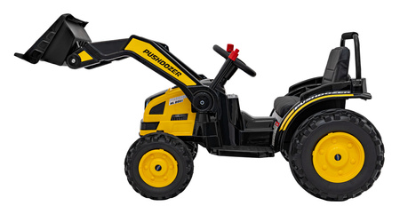 Koparka Traktor na akumulator dla dzieci Żółty + Ruchome Ramię Łyżka + Pilot + Wolny Start + Radio FM + LED
