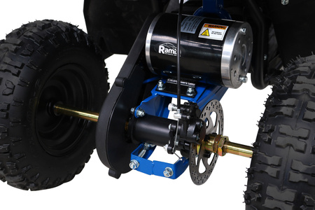 Quad HIPERFECT na akumulator Niebieski 35km/h + Silnik 1000W + Koła pompowane + Regulacja siedzenia