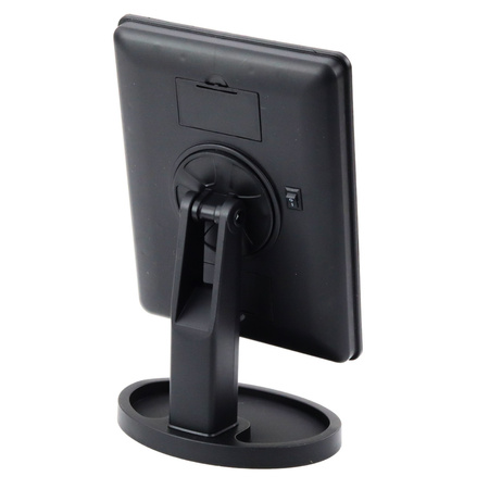 Lusterko Kosmetyczne 16 Diod LED Z Podstawką Regulacja Czarne