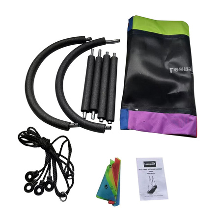 Huśtawka Ogrodowa Bocianie Gniazdo Prostokątna Kolorowa 167 x 75cm