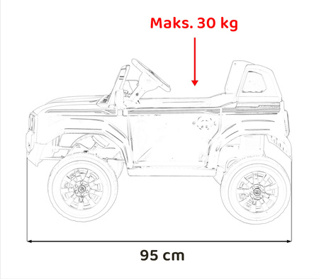 Pojazd Toyota Land Cruiser PRADO Czerwony