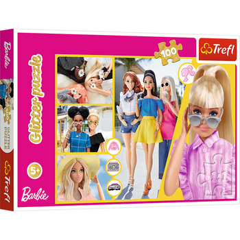 Puzzle - 100 Glitter - Brokatowa Barbie - Trefl 14830