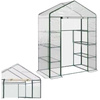 Mini Szklarnia Balkonowa Ogrodowa 4 Półki Metalowe Folia PVC 195 x 143 x 73cm