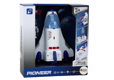 Statek Kosmiczny Napęd Światła Dźwięki Kosmonauta Biały