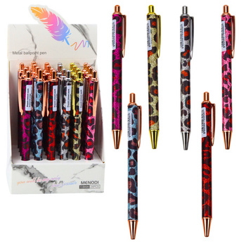 Długopis Metalowy Automatyczny Panterka Niebieski Tusz 1.0mm