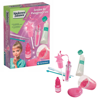 Naukowa Zabawa Zestaw Kosmetyczny Balsam i Błyszczyk do Ust Język Polski Clementoni 50253