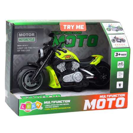 Motocykl Zabawkowy Na Baterie Napęd Światła Dźwięki Zielony