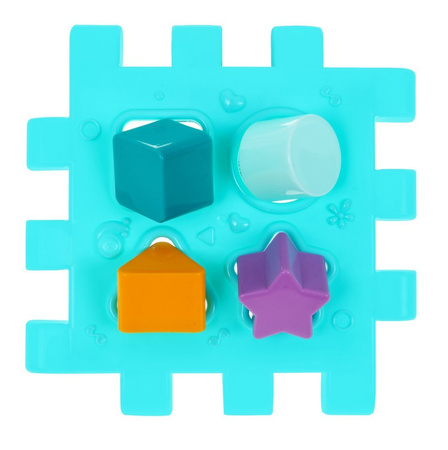 Multidomek sensoryczny dla dzieci 18m+ Mini gry 9 Puzzli + Sortery + Przeplatanka + Zegar