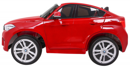 SUV BMW X6M XXL dla 2 dzieci Lakier Czerwony + Pilot + Ekoskóra