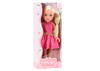 Lalka Różowa Sukienka Kucyki Blond Włosy Duża Laleczka 46cm