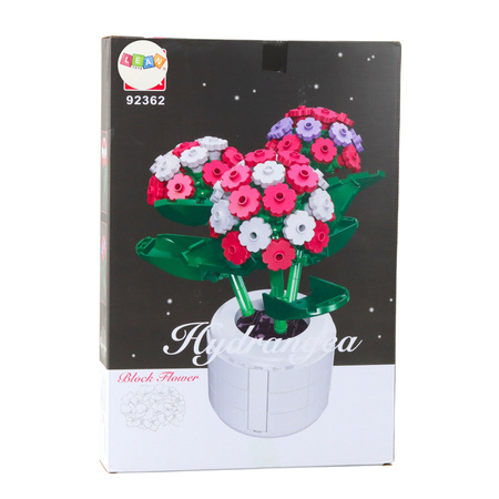 Klocki Konstrukcyjne Różowa Hortensja W Doniczce 342 el.