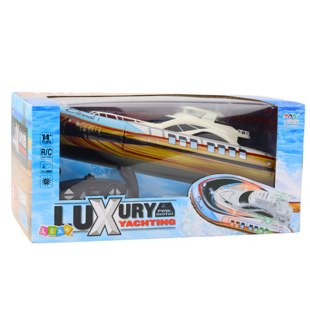 Luksusowy Jacht Łódź Pompowana Zdalnie Sterowana RC Światła LED