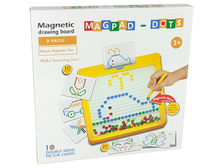 Tablica Magnetyczna 100 Koralików Żółta