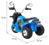 Motorek MiniBike na akumulator dla dzieci Niebieski + Dźwięki + Światła LED + Ekoskóra